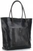 Kožené kabelka shopper bag Genuine Leather černá 358